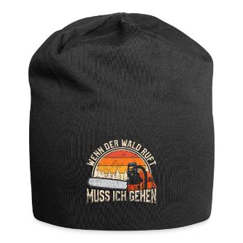 Wenn der Wald ruft muss ich gehen Förster - Jersey-Beanie - Schwarz - Vorne