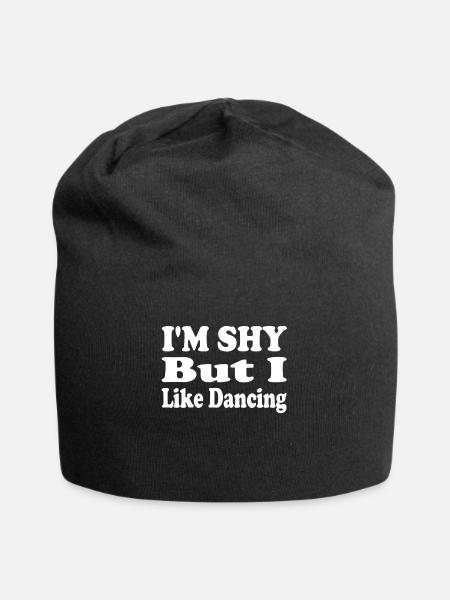 Shy But Love Dancing - Jersey Beanie - black