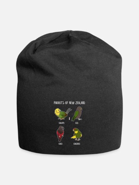 Geschenk für Neusseeland Vögel Liebhaber Kea - Jersey-Beanie - Schwarz