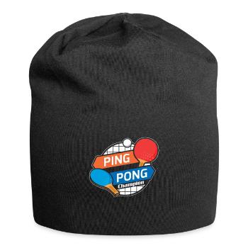 Tennis de table ping-pong cadeau de joueur de tennis de table - Bonnet en jersey - noir - Devant