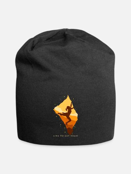 Bouldern - Jersey-Beanie - Schwarz