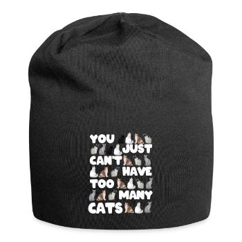 Chats drôles chemise cadeau chats - Bonnet en jersey - noir - Devant