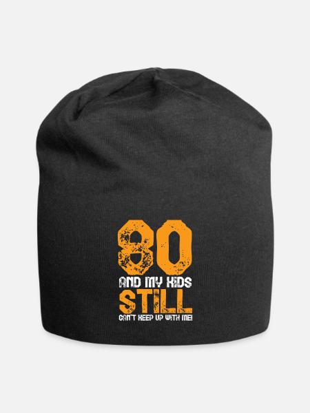 80-årsdag 80 år feiring gaveide - Jersey-beanie - svart