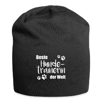 Beste Hundetrainerin Hunde Trainerin Geschenk - Jersey-Beanie - Schwarz - Vorne