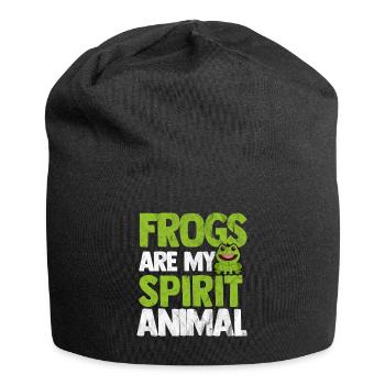 Frosch - Jersey-Beanie - Schwarz - Vorne