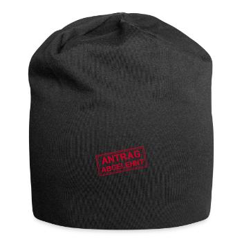 Antrag abgelehnt lustiges Vatertag Papa Geschenk - Jersey-Beanie - Schwarz - Vorne