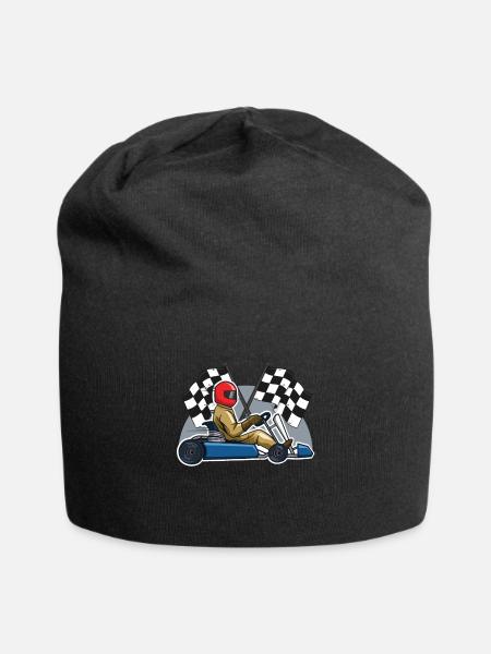 Idée cadeau vintage karting rétro karting - Bonnet en jersey - noir