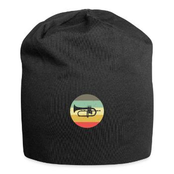 Cadeau de corne de joueur de corne de joueur de corne de bugle - Bonnet en jersey - noir - Devant