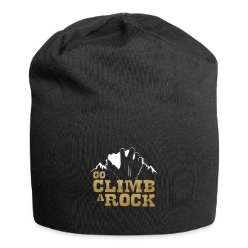 Bergsteigen - Jersey-Beanie - Schwarz - Vorne