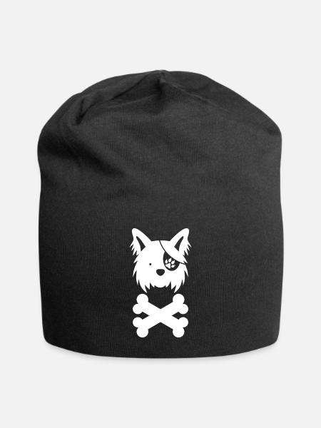 Seerüde Piratendesign - Jersey-Beanie - Schwarz