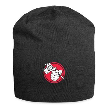 Tätowierer - Jersey-Beanie - Anthrazit - Vorne