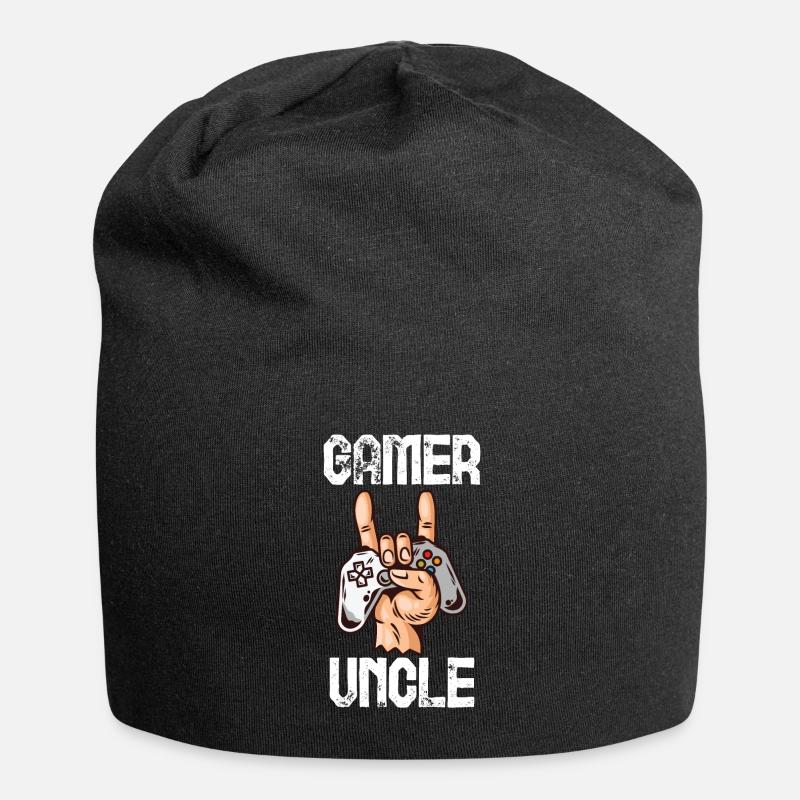 Onkel - Jersey-Beanie - Schwarz