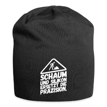 Bauarbeiter Baustelle Silikon - Jersey-Beanie - Schwarz - Vorne