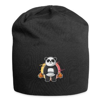Panda Fitness Gym workout Workout Herren - Jersey-Beanie - Schwarz - Vorne