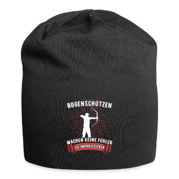 Bogenschützen Improvisieren Spruch - Archer - Jersey-Beanie - Schwarz - Vorne