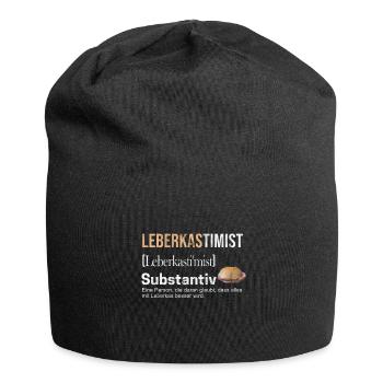 Leberkas - Jersey-Beanie - Schwarz - Vorne