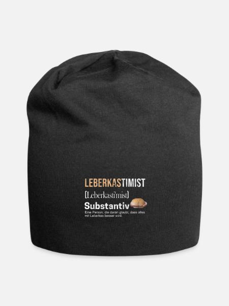 Leberkas - Jersey-Beanie - Schwarz