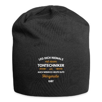 Tontechnik Tontechniker Toningenieur - Jersey-Beanie - Schwarz - Vorne