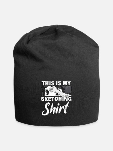 My drawing shirt otaku manga drawing anime - Jersey Beanie - black