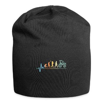 Traktor Herzschlag Vintage - Jersey-Beanie - Schwarz - Vorne
