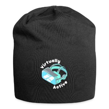 VR Brille - Jersey-Beanie - Schwarz - Vorne
