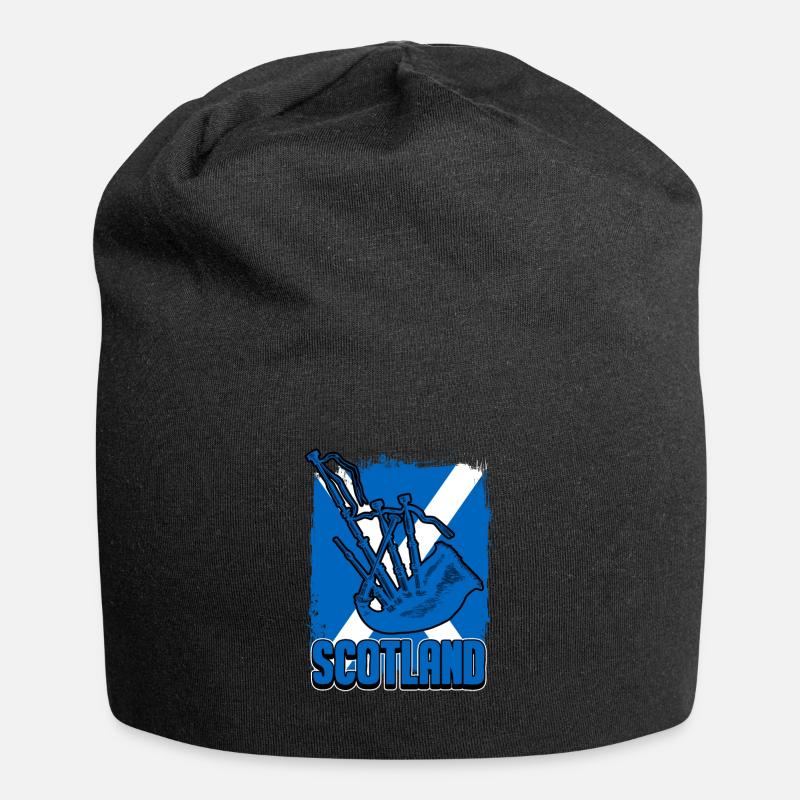 Dudelsack Schottland Highland Schotten Mittelalter - Jersey-Beanie - Schwarz