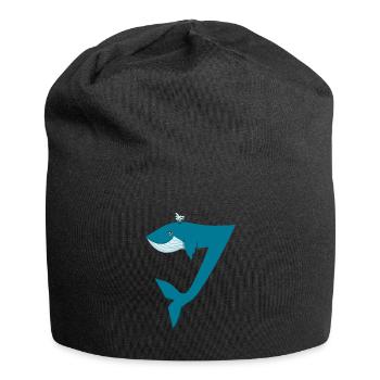 Funny Whale Birthday Boy Kid Gift 7th 7 Party - Jersey-Beanie - Schwarz - Vorne