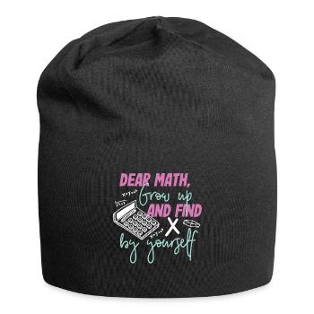 Math math gift girl - Jersey Beanie - black - Front