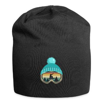 Snowboard snowboarding snowboarder gift - Jersey Beanie - black - Front