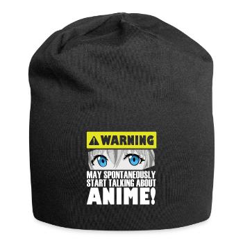 start talking anime - Jersey Beanie - black - Front