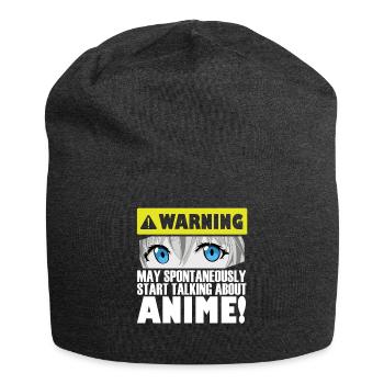 start talking anime - Jersey Beanie - charcoal grey - Front