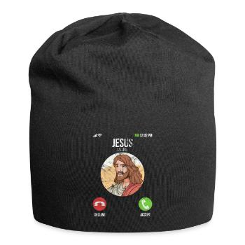 Jesus Is Calling - Jesus Is Calling Funny Gift - Jersey Beanie - black - Front