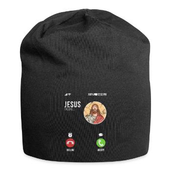 Jesus Is Calling - Jesus Is Calling Funny Gift - Jersey Beanie - black - Front