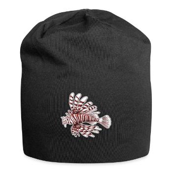 Rotfeuerfisch Feuerfisch giftiger Fisch roter - Jersey-Beanie - Schwarz - Vorne