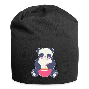 Panda Pandabär Isst niedliche Tiere - Jersey-Beanie - Schwarz - Vorne