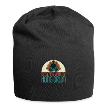 Dreaming With My Hang Drum Music Yoga Relax - Jersey Beanie - black - Front