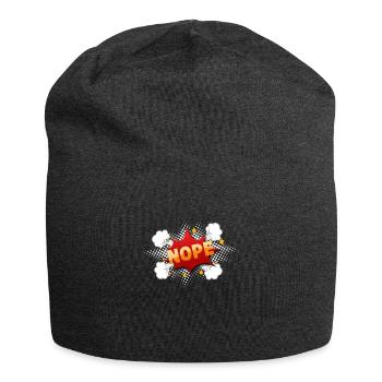 Nope comic speech bubble - Jersey Beanie - charcoal grey - Front