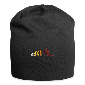 Windsurfen Evolution Geschenk - Jersey-Beanie - Schwarz - Vorne