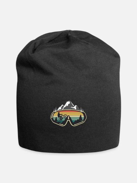 Mountain bike mountains bike mountain biker gift - Jersey Beanie - black