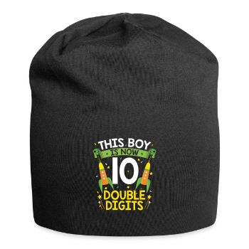 10 anniversaire garçons 10 ans cadeau - Bonnet en jersey - noir - Devant