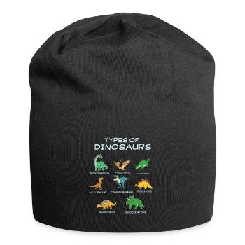 Dinosaure tous types - Bonnet en jersey - noir - Devant
