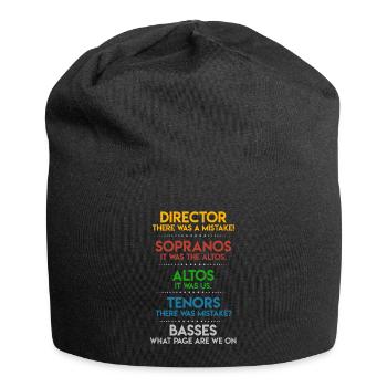 Choir Director There Was A Mistake Funny - Jersey Beanie - black - Front