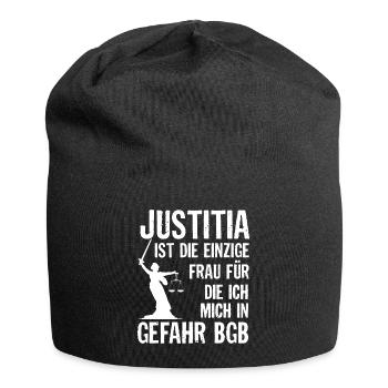 Geschenk Anwalt Jurist - Jersey-Beanie - Schwarz - Vorne