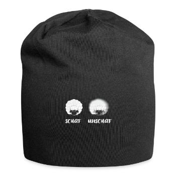 Fotograf Schaf Unschaf Fotografen Geschenk - Jersey-Beanie - Schwarz - Vorne