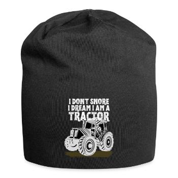 Ich schnarche nicht, ich träume, ich bin ein Traktor - Jersey-Beanie - Schwarz - Vorne