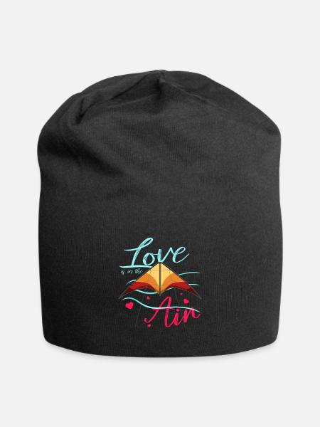 I love kites - Jersey Beanie - black