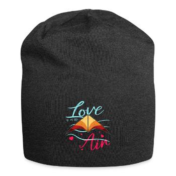 I love kites - Jersey Beanie - charcoal grey - Front