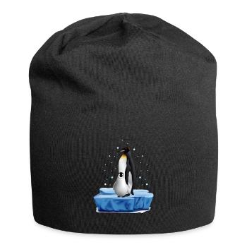 Baby penguin design - Jersey Beanie - black - Front