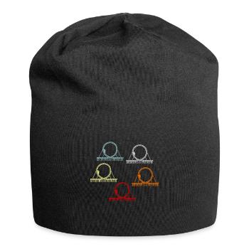 Achterbahnfahrt Spaß Geschenkidee - Jersey-Beanie - Schwarz - Vorne