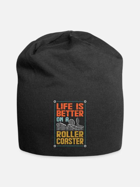 Achterbahn - Jersey-Beanie - Schwarz
